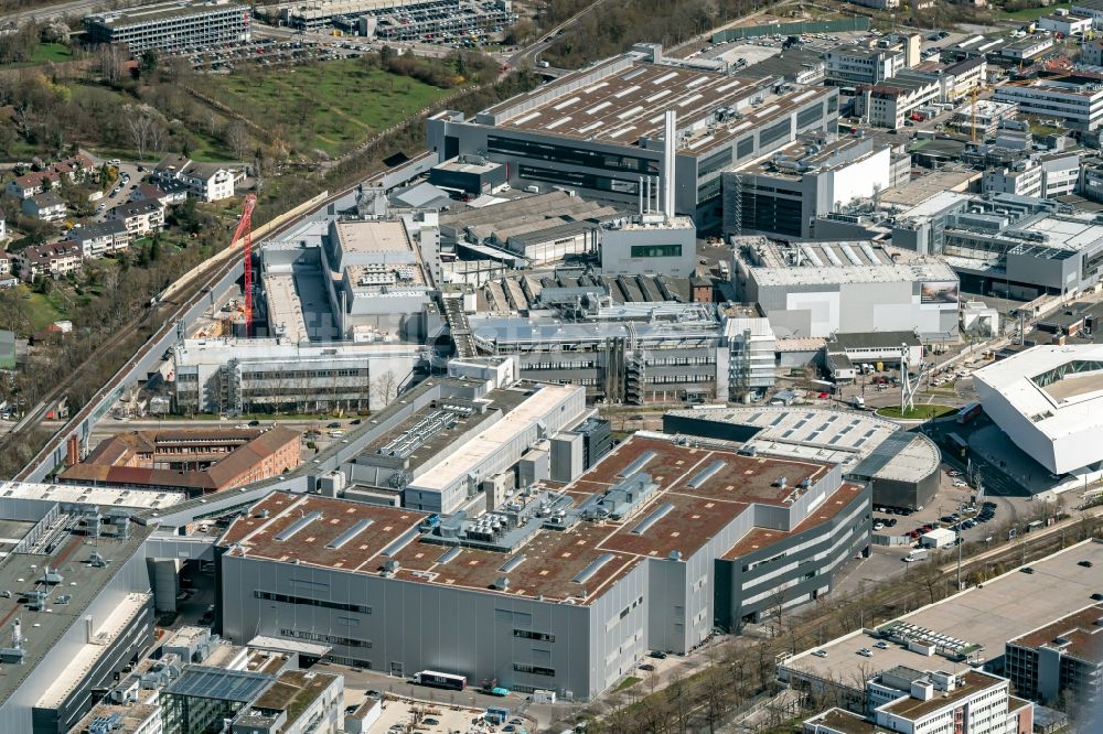 Zuffenhausen aus der Vogelperspektive: Werksgelände des Porsche Werk 1 in Zuffenhausen im Bundesland Baden-Württemberg, Deutschland