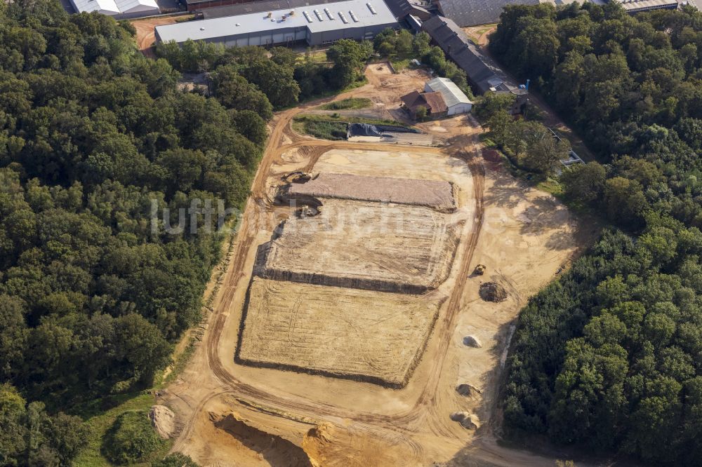 Overhetfeld von oben - Werksgelände der Röben Tonbaustoffe GmbH an der Swalmener Straße in Overhetfeld im Bundesland Nordrhein-Westfalen, Deutschland