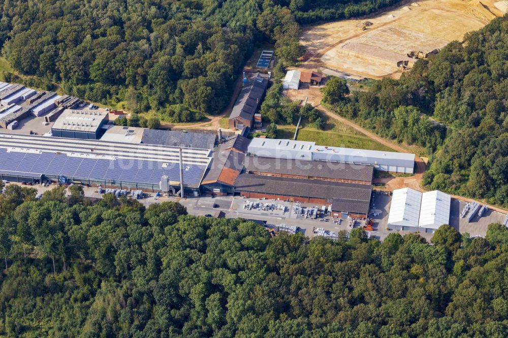 Luftaufnahme Overhetfeld - Werksgelände der Röben Tonbaustoffe GmbH an der Swalmener Straße in Overhetfeld im Bundesland Nordrhein-Westfalen, Deutschland