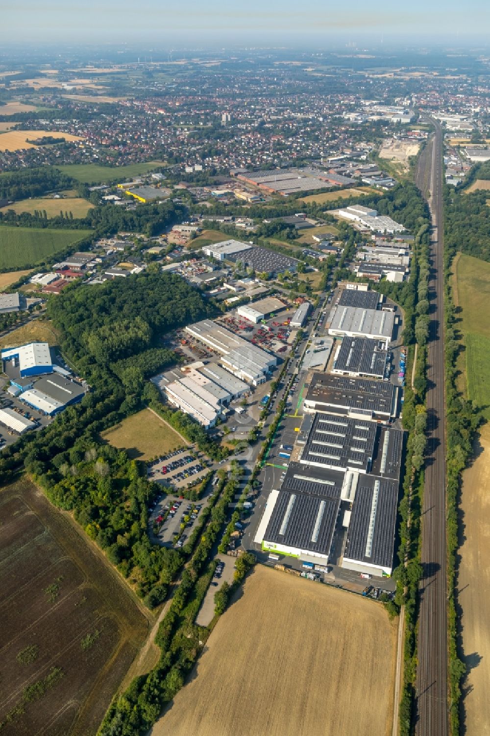 Luftbild Ahlen - Werksgelände der Reflex Winkelmann GmbH in Ahlen im Bundesland Nordrhein-Westfalen, Deutschland