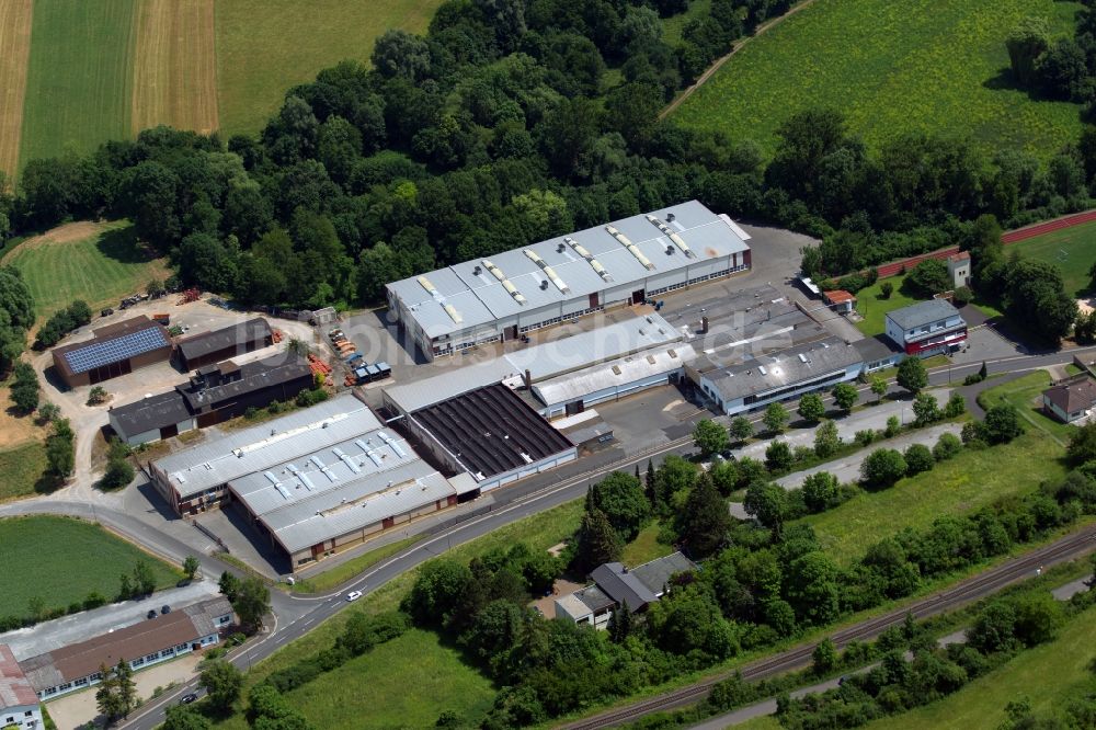 Luftaufnahme Münnerstadt - Werksgelände der REMOG - Rudolf-Erich Müller GmbH & Co KG in Münnerstadt im Bundesland Bayern, Deutschland