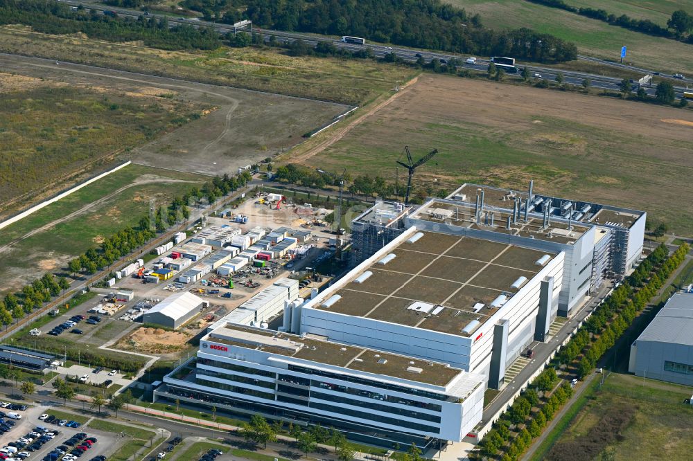 Luftbild Dresden - Werksgelände der Robert Bosch Semiconductor Manufacturing Dresden GmbH im Ortsteil Hellerau in Dresden im Bundesland Sachsen, Deutschland