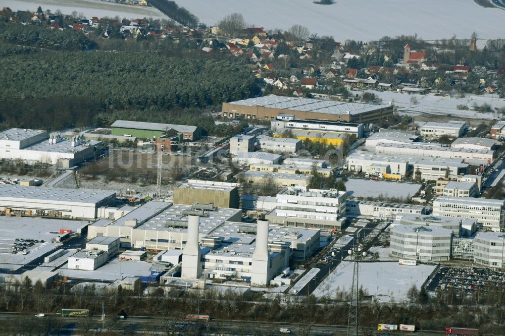 Dahlewitz von oben - Werksgelände der Rolls-Royce Deutschland in Dahlewitz im Bundesland Brandenburg, Deutschland