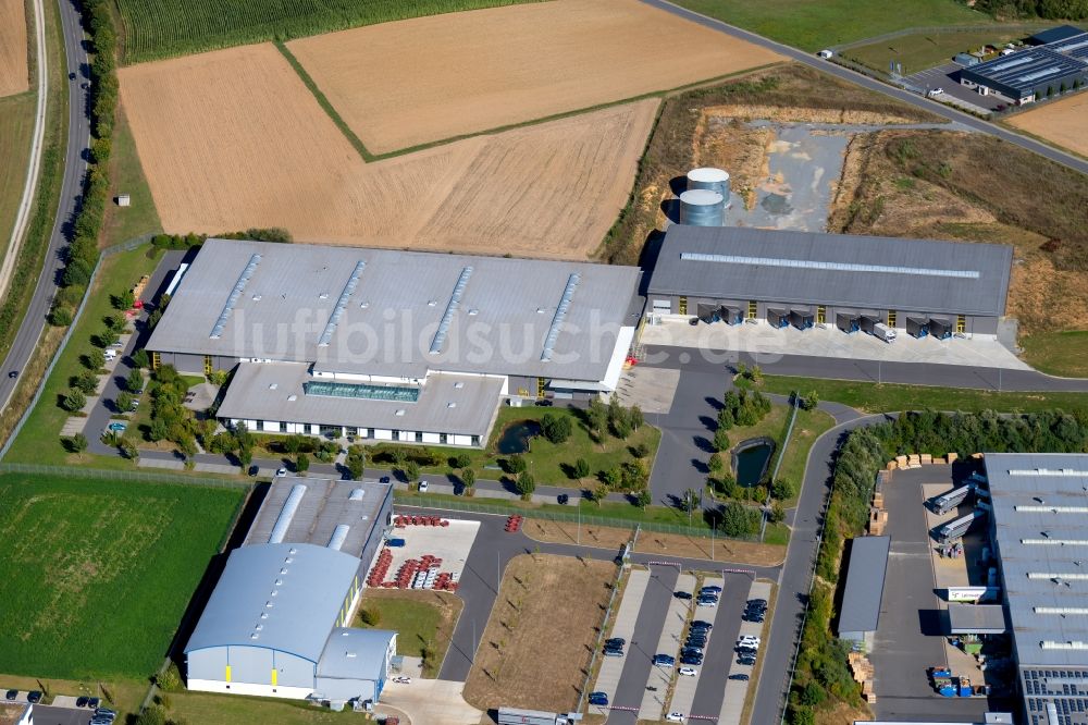 Boxberg von oben - Werksgelände der ruck Ventilatoren GmbH in der Max-Planck-Straße in Boxberg im Bundesland Baden-Württemberg, Deutschland