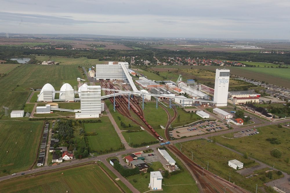 Bernburg (Saale) aus der Vogelperspektive: Werksgelände der Salzwerk Bernburg Esco in Bernburg (Saale) im Bundesland Sachsen-Anhalt, Deutschland