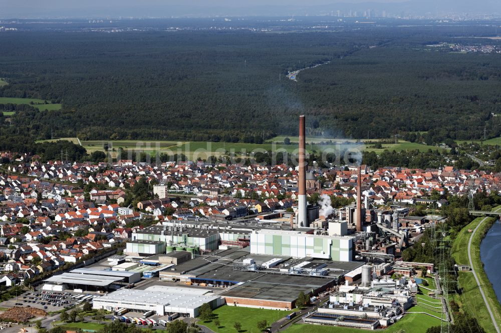 Luftbild Stockstadt am Main - Werksgelände der Sappi Stockstadt GmbH in Stockstadt am Main im Bundesland Bayern, Deutschland