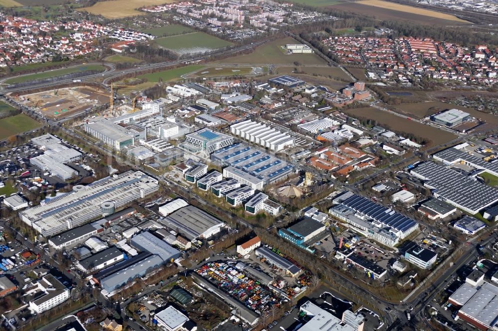 Göttingen aus der Vogelperspektive: Werksgelände der Sartorius AG in Göttingen im Bundesland Niedersachsen, Deutschland