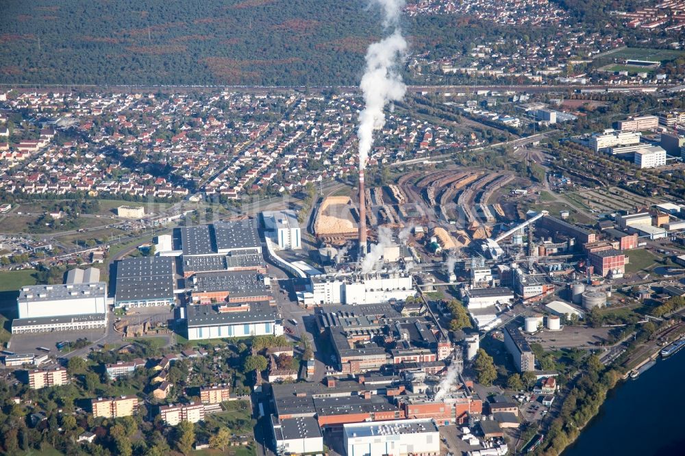 Mannheim von oben - Werksgelände der SCA HYGIENE PRODUCTS GmbH im Ortsteil Waldhof in Mannheim im Bundesland Baden-Württemberg, Deutschland