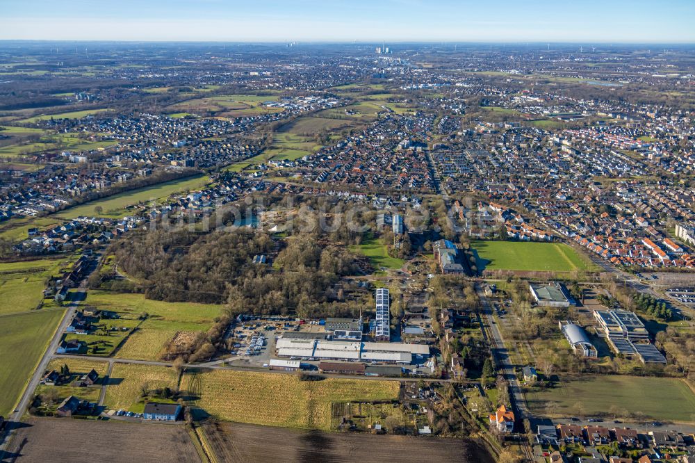 Hamm von oben - Werksgelände der Schroeder und Sohn GmbH in Hamm im Bundesland Nordrhein-Westfalen, Deutschland