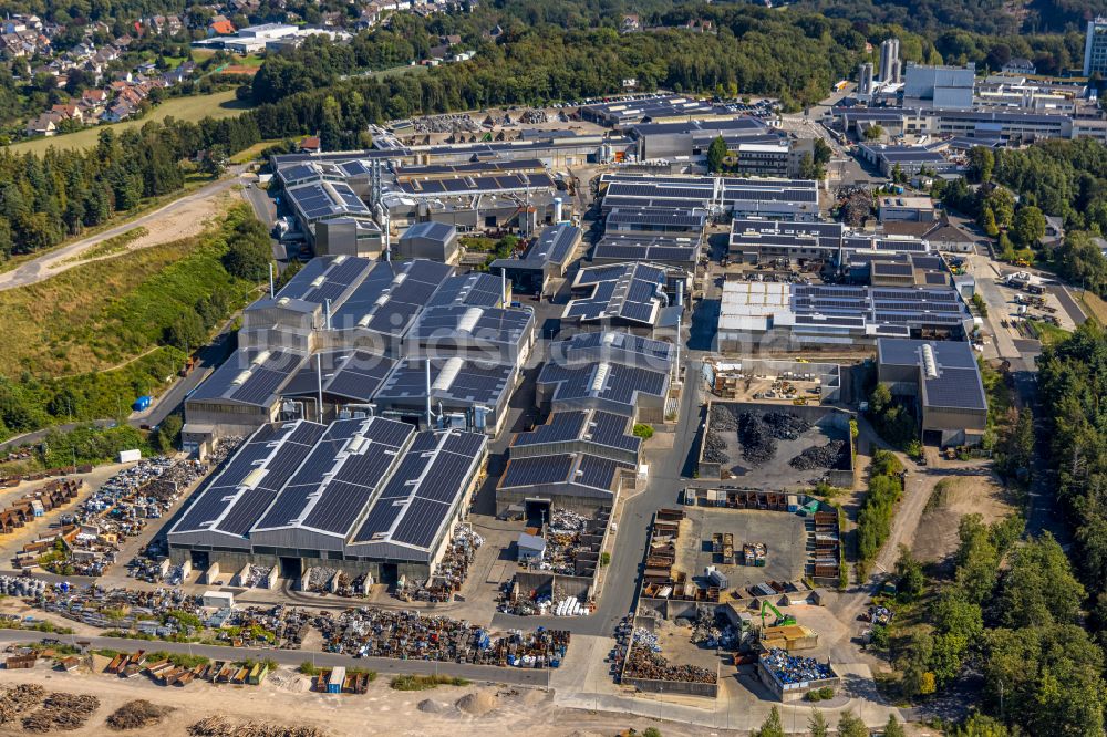 Luftaufnahme Ennepetal - Werksgelände der Siegfried Jacob Metallwerke GmbH & Co. KG an der Jacobstraße in Ennepetal im Bundesland Nordrhein-Westfalen, Deutschland