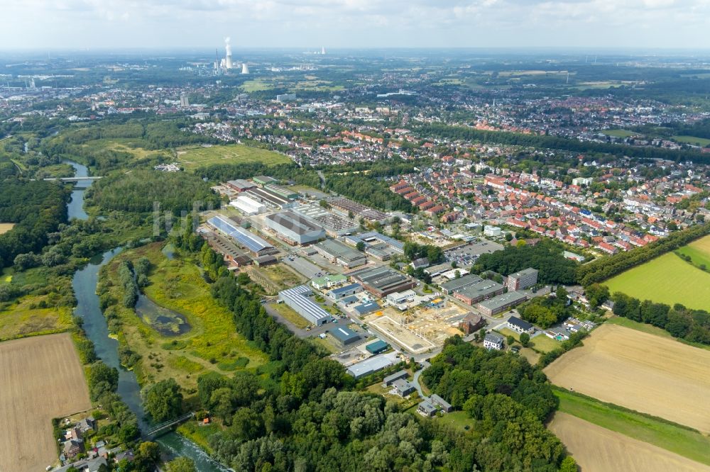 Lünen aus der Vogelperspektive: Werksgelände der Siempelkamp Tensioning Systems GmbH in Lünen im Bundesland Nordrhein-Westfalen, Deutschland