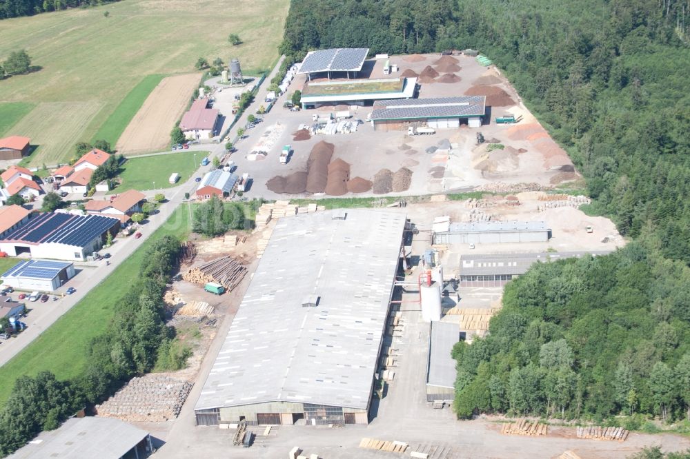 Luftaufnahme Marxzell - Werksgelände der sIH – Holzindustrie GmbH & Co. KG (4 B Holzelemente) in Marxzell im Bundesland Baden-Württemberg