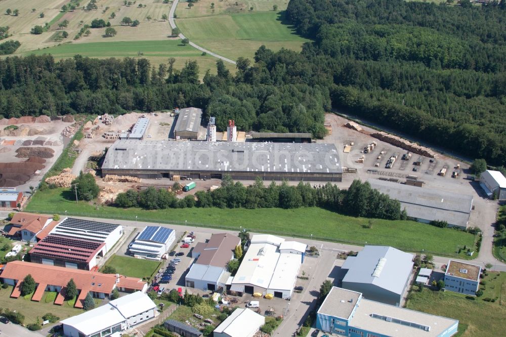 Luftaufnahme Marxzell - Werksgelände der sIH – Holzindustrie GmbH & Co. KG (4 B Holzelemente) in Marxzell im Bundesland Baden-Württemberg