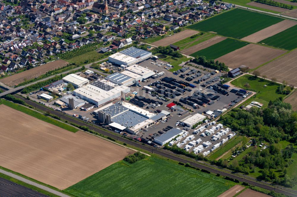 Luftbild Ringsheim - Werksgelände der SIMONA AG Ringsheim in Ringsheim im Bundesland Baden-Württemberg, Deutschland