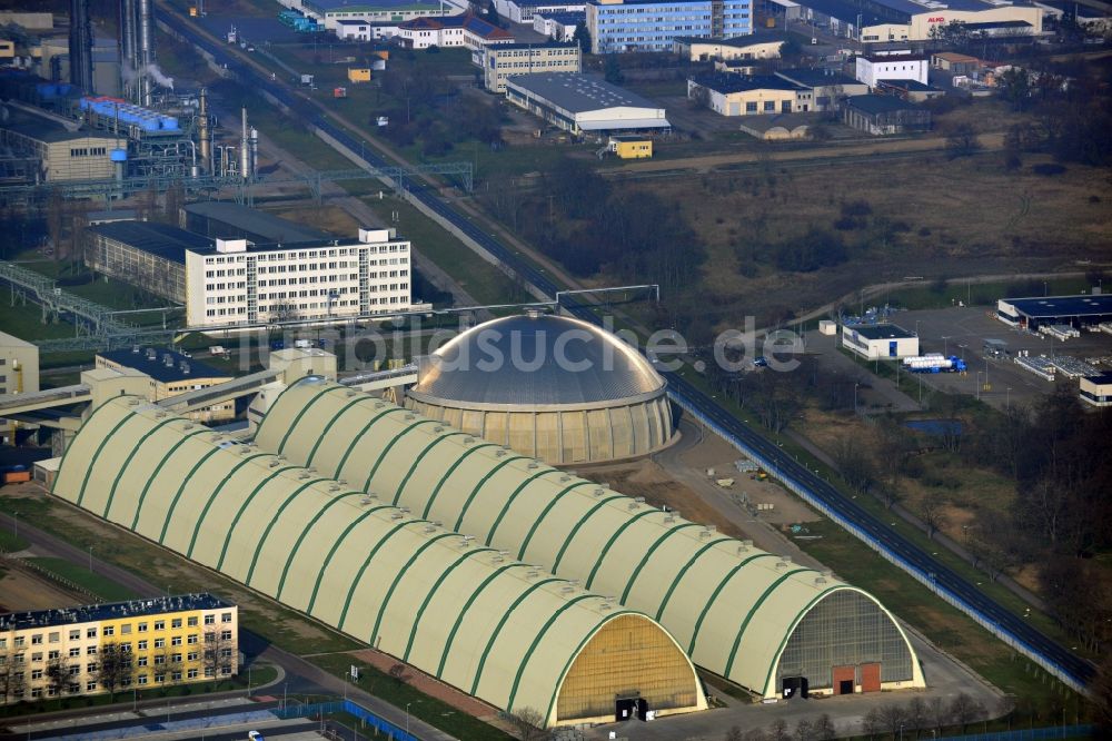 Piesteritz aus der Vogelperspektive: Werksgelände der SKW Stickstoffwerke Piesteritz GmbH in Piesteritz im Bundesland Sachsen-Anhalt