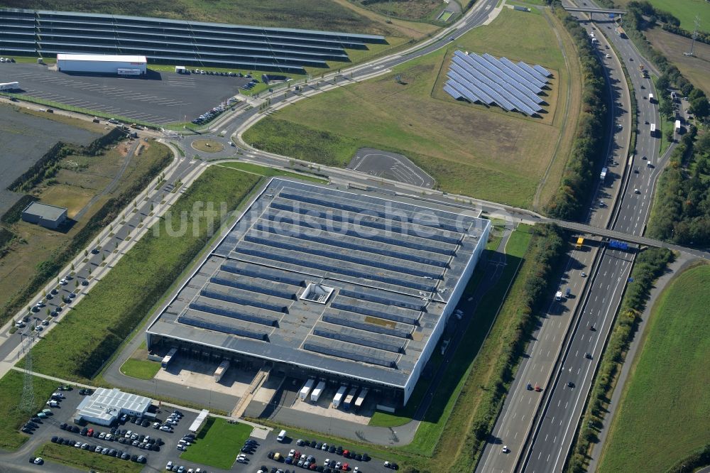 Luftaufnahme Niestetal - Werksgelände der SMA Solar Technology AG in Niestetal im Bundesland Hessen