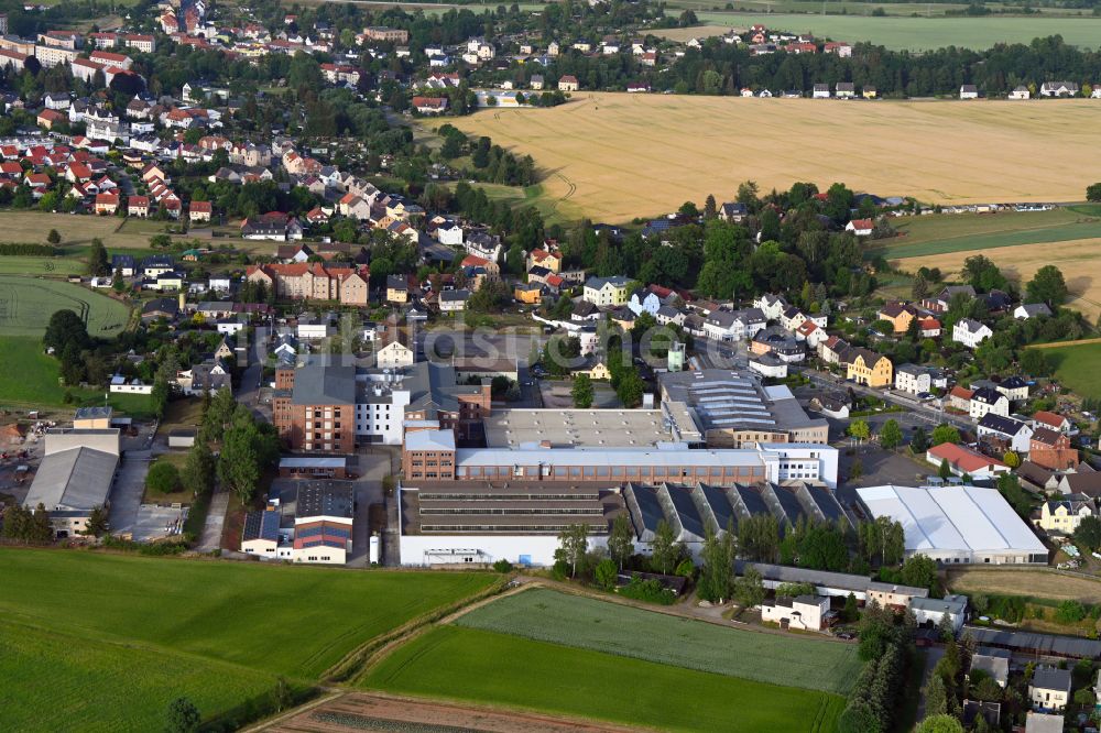 Luftaufnahme Fraureuth - Werksgelände der Spindel- und Lagerungstechnik in Fraureuth im Bundesland Sachsen, Deutschland