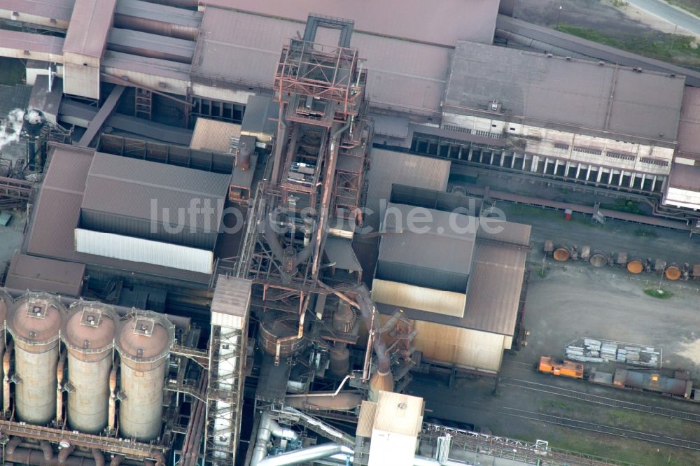 Eisenhüttenstadt aus der Vogelperspektive: Werksgelände des Stahlwerkes Eisenhüttenstadt im Bundesland Brandenburg