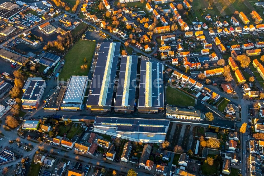 Werl von oben - Werksgelände der Standard-Metallwerke GmbH in Werl im Bundesland Nordrhein-Westfalen, Deutschland