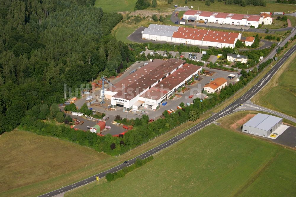 Schildeck von oben - Werksgelände der Tank- u. Stahlbau Abersfelder GmbH & Co. KG in Schildeck im Bundesland Bayern, Deutschland