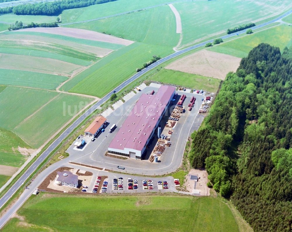 Schondra von oben - Werksgelände der Tank- u. Stahlbau Abersfelder GmbH & Co. KG in Schildeck im Bundesland Bayern, Deutschland