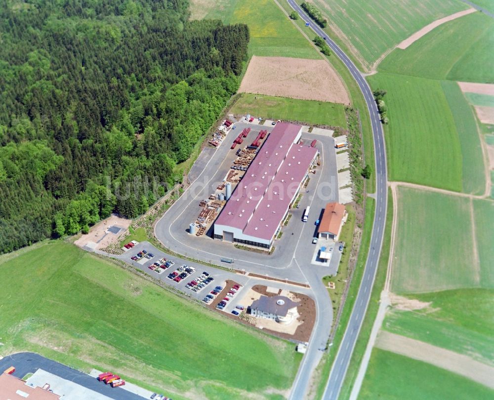 Luftaufnahme Schondra - Werksgelände der Tank- u. Stahlbau Abersfelder GmbH & Co. KG in Schildeck im Bundesland Bayern, Deutschland