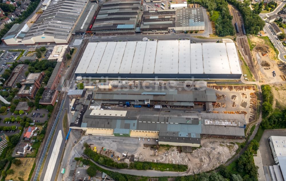 Bochum aus der Vogelperspektive: Werksgelände der ThyssenKrupp Steel AG Werk Bochum NO im Ortsteil Harpen in Bochum im Bundesland Nordrhein-Westfalen