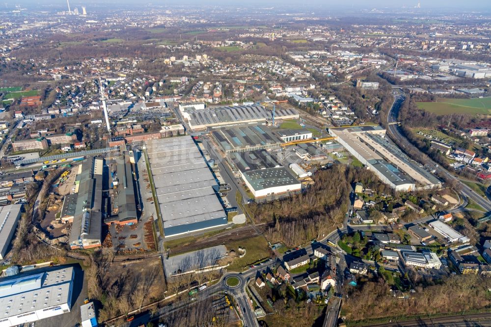 Luftaufnahme Bochum - Werksgelände der ThyssenKrupp Steel AG Werk Bochum NO im Ortsteil Harpen in Bochum im Bundesland Nordrhein-Westfalen