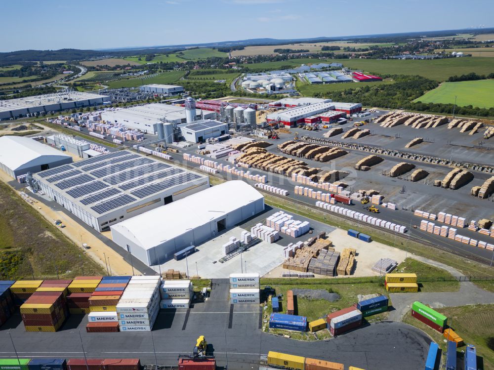 Luftaufnahme Kodersdorf - Werksgelände der HS Timber Productions GmbH in Kodersdorf im Bundesland Sachsen, Deutschland