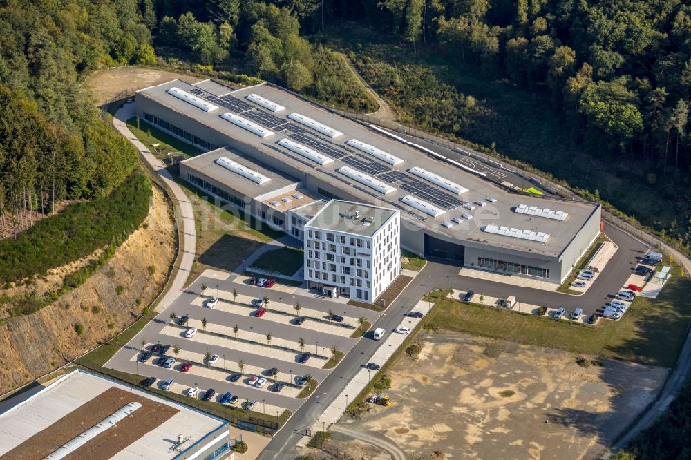 Luftbild Siegen - Werksgelände der Vanderlande Beewen GmbH & Co. KG Obere Leimbach in Siegen im Bundesland Nordrhein-Westfalen, Deutschland