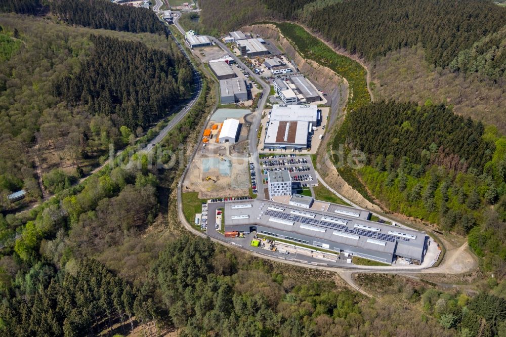 Luftbild Siegen - Werksgelände der Vanderlande Beewen GmbH & Co. KG Obere Leimbach in Siegen im Bundesland Nordrhein-Westfalen, Deutschland