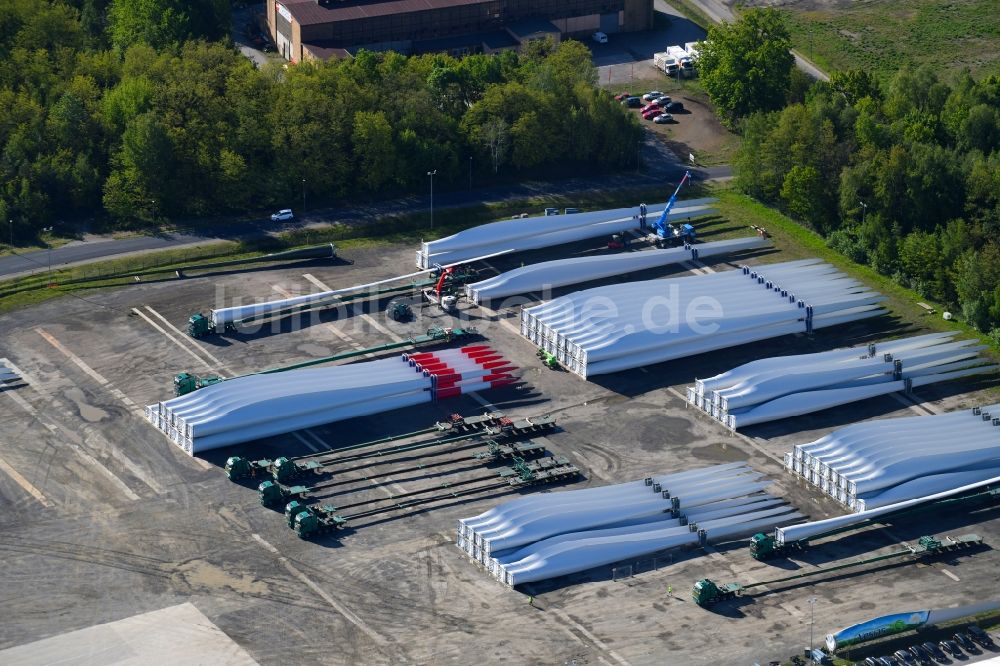 Luftaufnahme Lauchhammer - Werksgelände der Vestas Deutschland GmbH in Lauchhammer im Bundesland Brandenburg, Deutschland