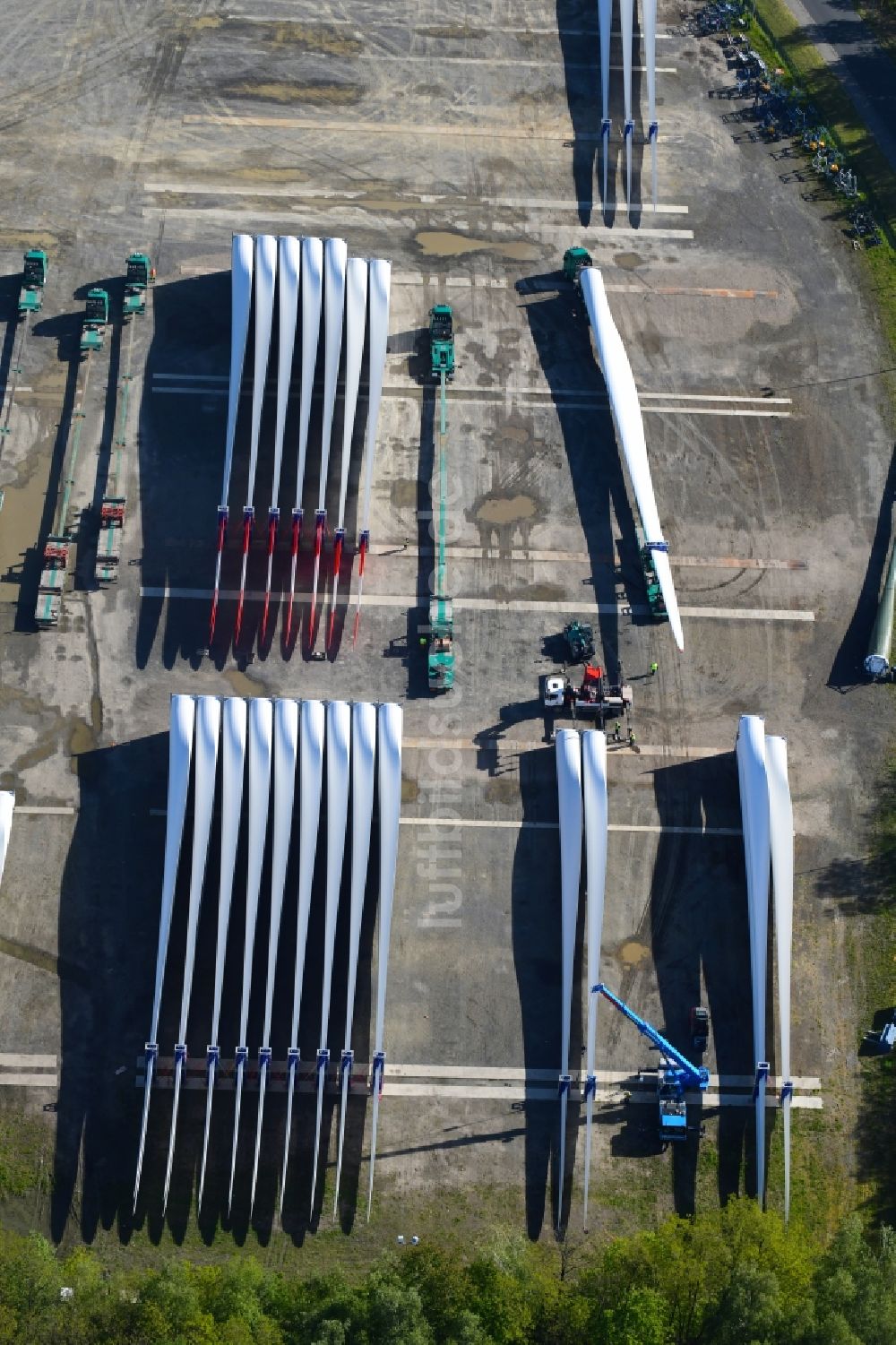 Luftaufnahme Lauchhammer - Werksgelände der Vestas Deutschland GmbH in Lauchhammer im Bundesland Brandenburg, Deutschland