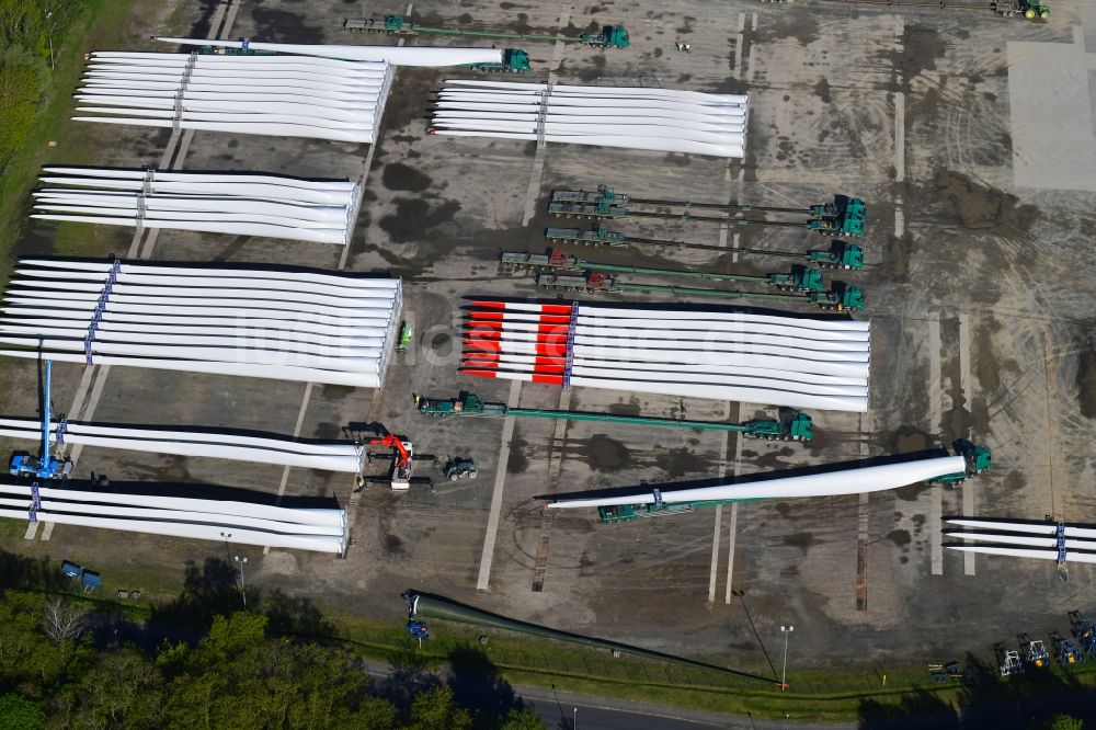 Lauchhammer aus der Vogelperspektive: Werksgelände der Vestas Deutschland GmbH in Lauchhammer im Bundesland Brandenburg, Deutschland