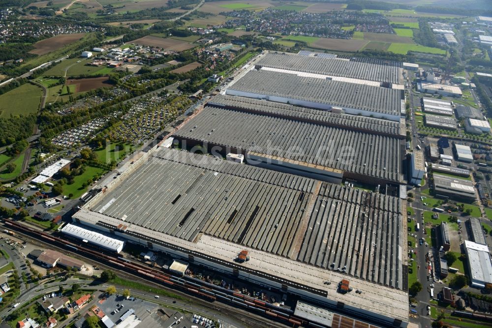 Luftbild Baunatal - Werksgelände der Volkswagen AG Baunatal in Baunatal im Bundesland Hessen