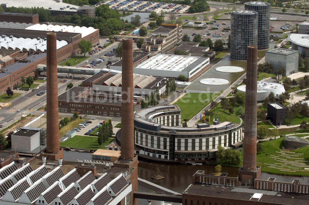 Wolfsburg aus der Vogelperspektive: Werksgelände der Volkswagen - Werke in Wolfsburg