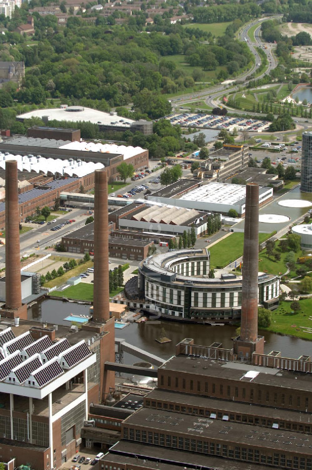 Wolfsburg von oben - Werksgelände der Volkswagen - Werke in Wolfsburg