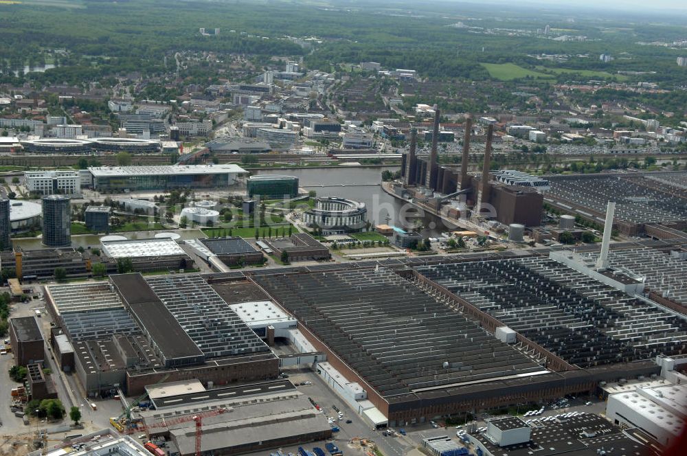 Luftbild Wolfsburg - Werksgelände der Volkswagen - Werke in Wolfsburg