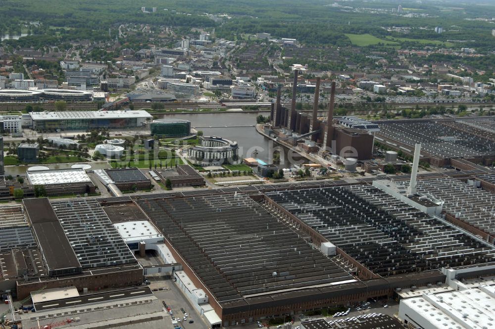 Luftaufnahme Wolfsburg - Werksgelände der Volkswagen - Werke in Wolfsburg