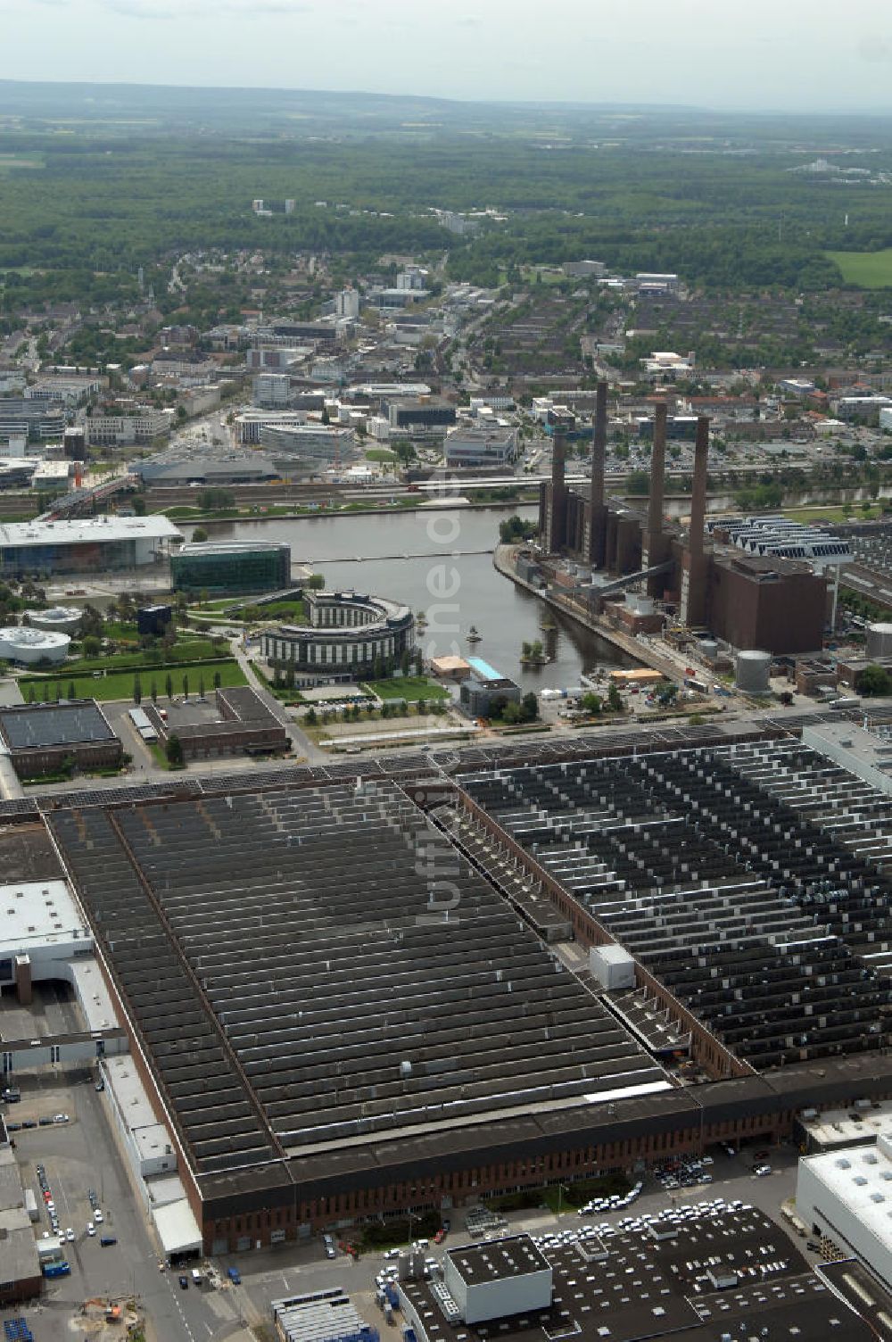 Luftbild Wolfsburg - Werksgelände der Volkswagen - Werke in Wolfsburg