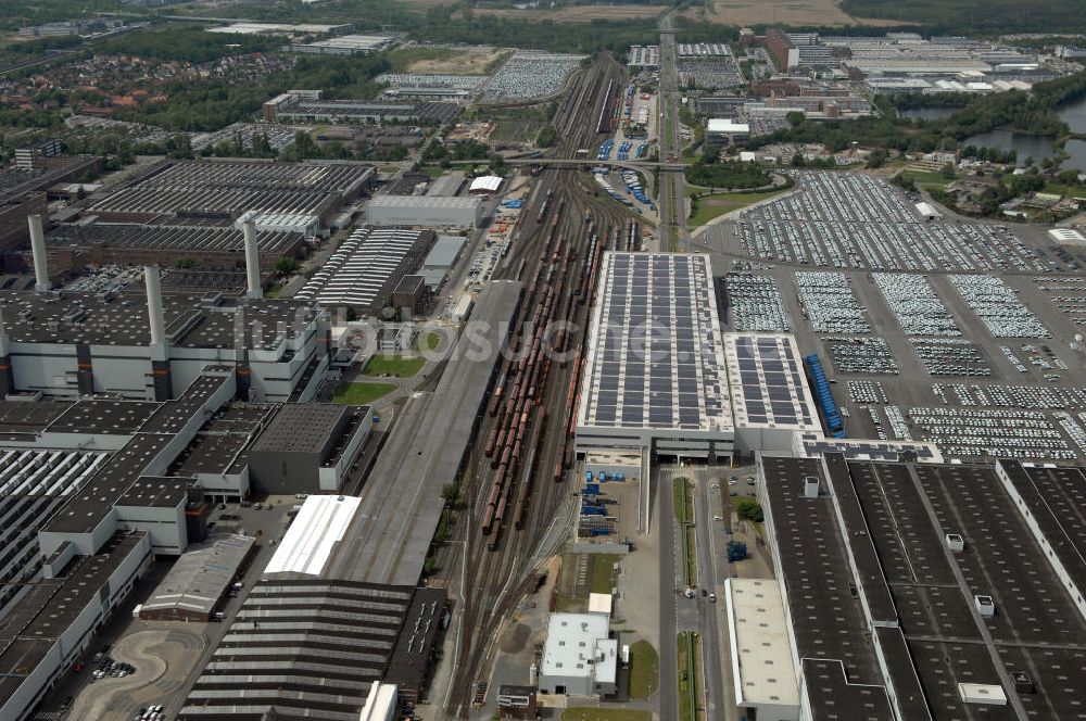 Wolfsburg von oben - Werksgelände der Volkswagen - Werke in Wolfsburg