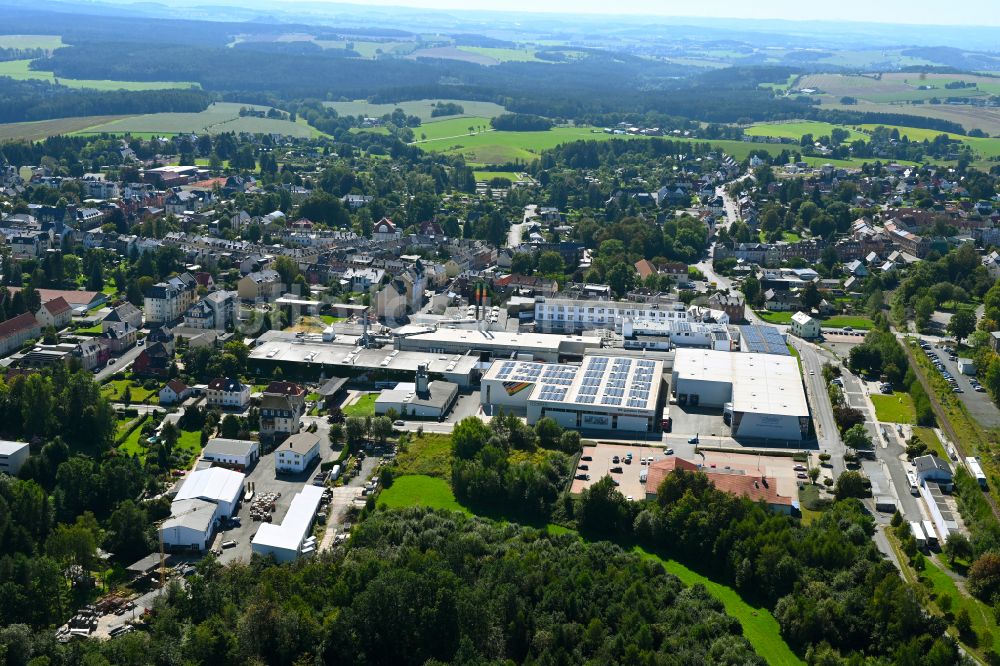 Luftaufnahme Treuen - Werksgelände der VOWALON Beschichtung GmbH in Treuen im Bundesland Sachsen, Deutschland