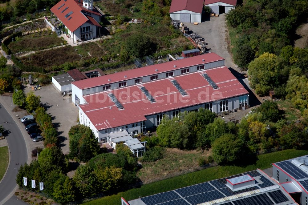 Grünsfeld von oben - Werksgelände der WAIWELDAI Anlagentechnik GmbH am Waltersberg in Grünsfeld im Bundesland Baden-Württemberg, Deutschland