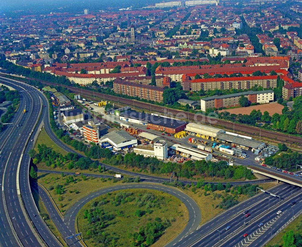 Luftaufnahme Berlin - Werksgelände am Werdauer Weg im Ortsteil Schöneberg in Berlin, Deutschland