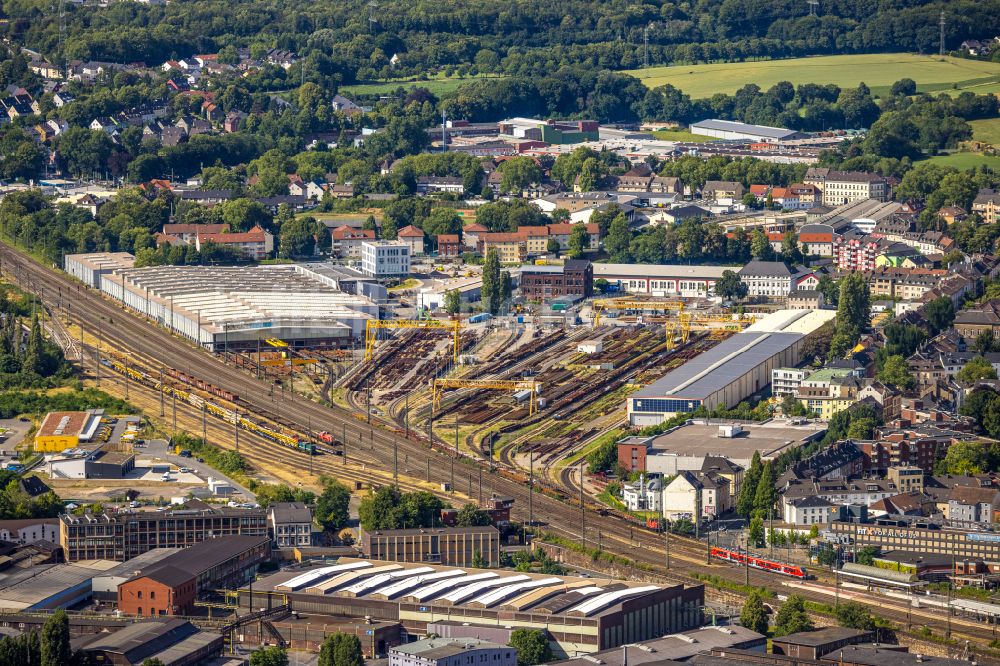 Luftbild Witten - Werksgelände der DB Werk Oberbaustoffe Witten der DB Netz AG im Ortsteil Bommern in Witten im Bundesland Nordrhein-Westfalen