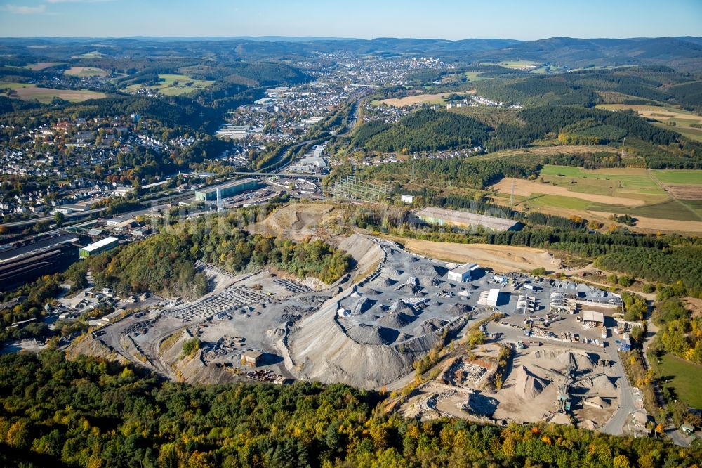 Luftbild Siegen - Werksgelände des Wertstoffzentrums Siegerland in Siegen im Bundesland Nordrhein-Westfalen