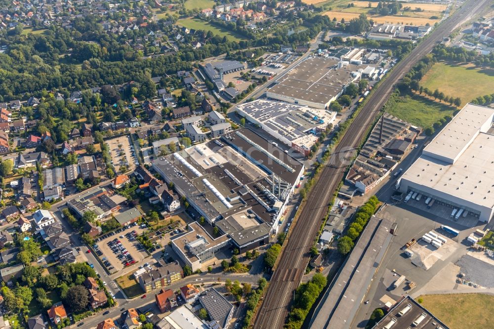 Luftaufnahme Ahlen - Werksgelände der Winkelmann Group GmbH + Co. KG in Ahlen im Bundesland Nordrhein-Westfalen, Deutschland