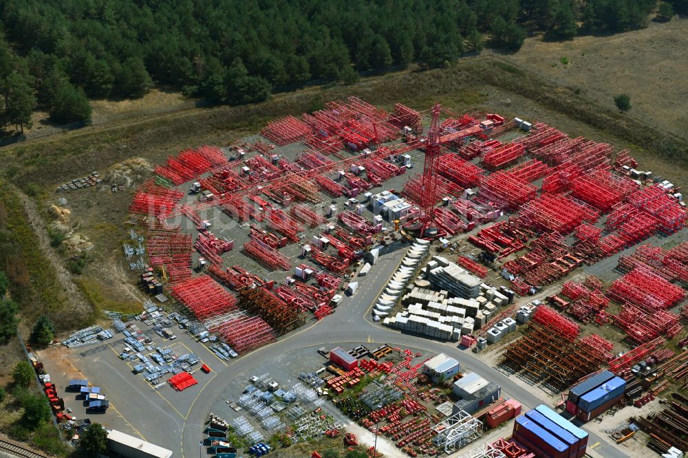 Luckau von oben - Werksgelände der WOLFFKRAN GmbH in Luckau im Bundesland Brandenburg, Deutschland