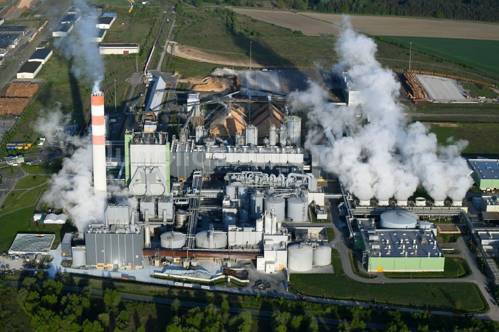 Luftbild Arneburg - Werksgelände der Zellstoff Stendal GmbH im Industriegebiet Industrie- und Gewerbepark Altmark in Arneburg im Bundesland Sachsen-Anhalt, Deutschland