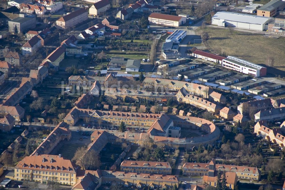 Wittenberg Ortsteil Piesteritz aus der Vogelperspektive: Werkssiedlung Piesteritz einem Stadtteil in Wittenberg im Bundesland Sachsen-Anhalt